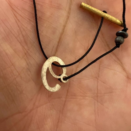 Necklace with gold-plated silver design with gold plating alteration