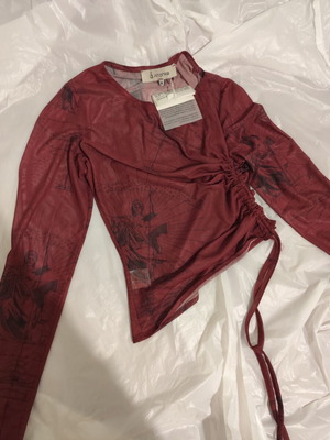 Blouse new with tags, brown and red, size M