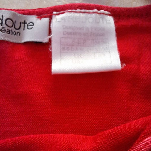 La Redoute Collections red tank top with adjustable straps, XS