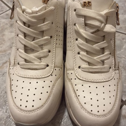 Renato Garini shoes size 37 like new, white and gold
