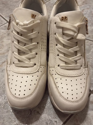 Renato Garini shoes size 37 like new, white and gold