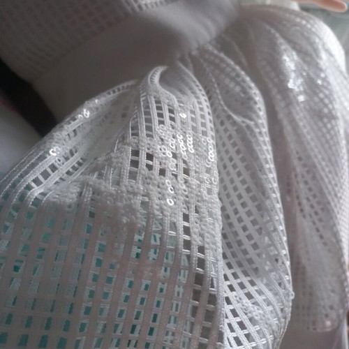 Angel Wings baptism dress 18 months, sequins, tulle with ribbon