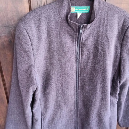Leonard's jacket like new, purple-gray, size M/38, zipper and pockets
