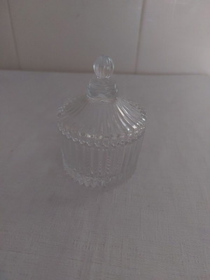 Crystal decorative container with lid new