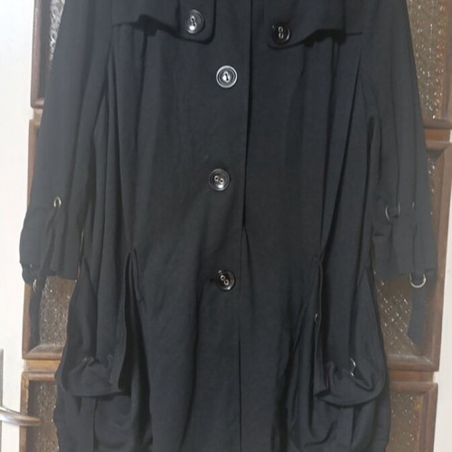 Women's thin coat with short sleeves like new, black, XL