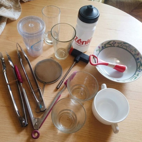 Various kitchen utensils used, mixed set