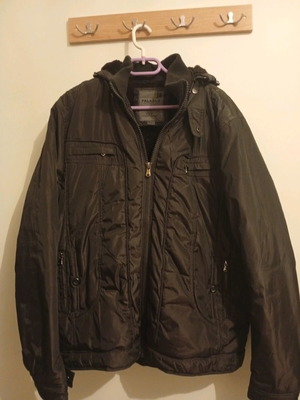 Palablu men's winter jacket XXL, black, fleece lining, hooded