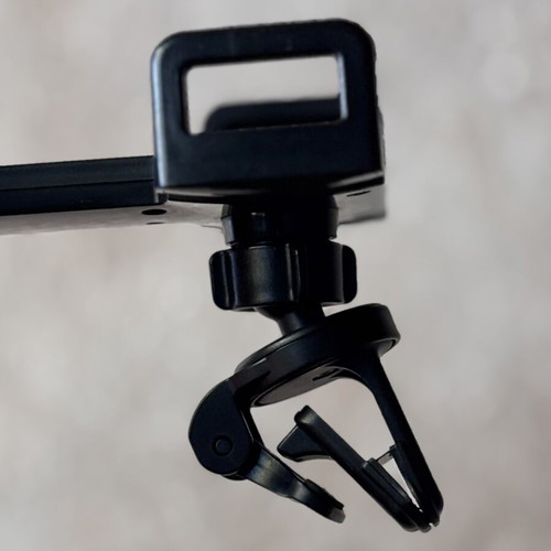 Car air vent phone holder used, universal black plastic