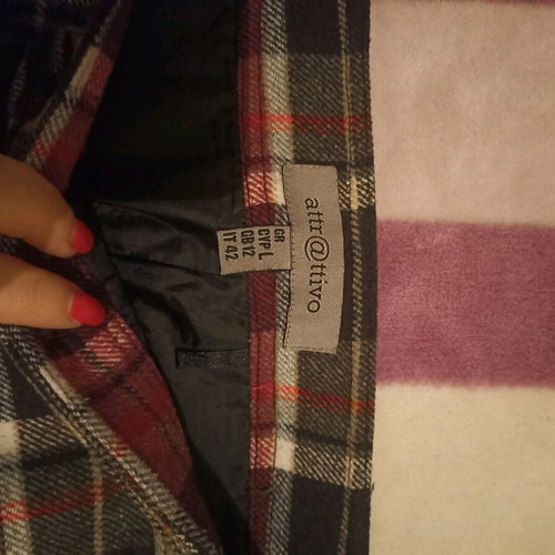 Attrattivo short wool plaid skirt large like new