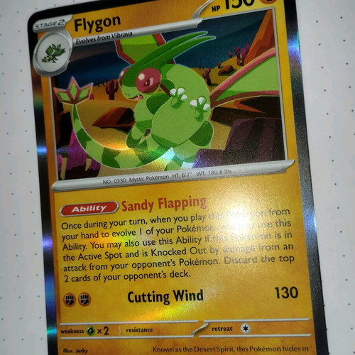 Flygon Pokemon card like new