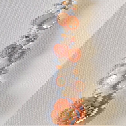 Κολιέ σαν καινούργιο με ροζ χάντρες από σεντέφι και γυάλινες