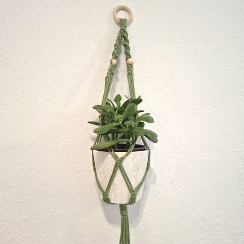 Macrame plant hanger handmade, new, 63 cm length