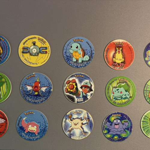 Pokémon Tazos collectible used set