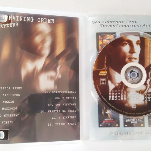 Restraining Order DVD like new, thriller action with subtitles