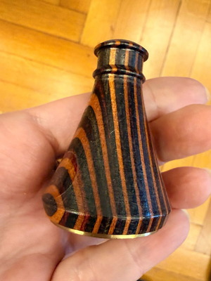 Vintage small kaleidoscope used with wooden trim Dralonfly 1987