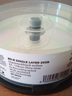 Εγγράψιμα Blu-Ray BD-R SL 25GB 6x, σαν καινούργια, πακέτο 23 τεμαχίων