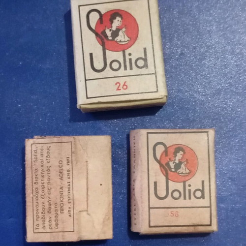 Solid old fabric dye used, 3 boxes with packets