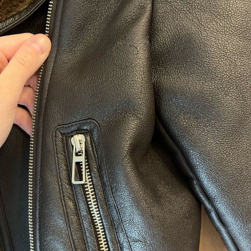 Zara kids biker jacket with sherpa lining like new, very warm