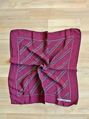 Pierre Cardin silk scarf used, 45x45 cm
