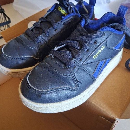 Reebok kids' shoes size 28, blue athletic sneakers