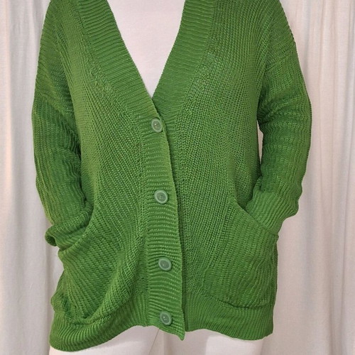 Stradivarius green cardigan like new size M