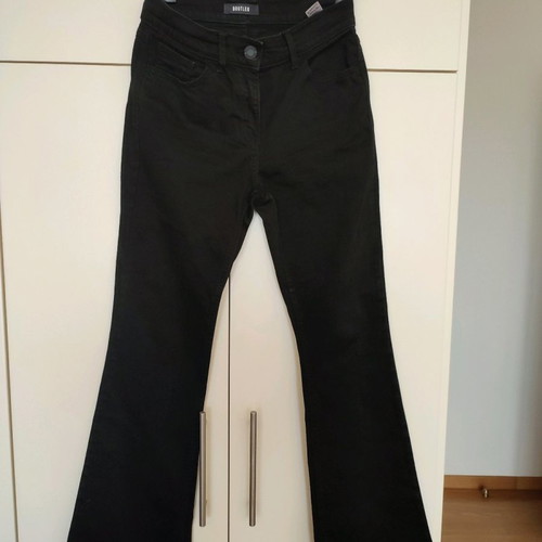 Marks and Spencer denim bootcut pants used, size 8, black