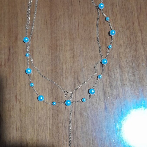 Set of 2 necklaces new, unused, gold-colored
