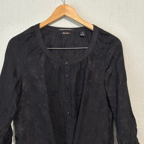 Maison Scotch black silk blend dress