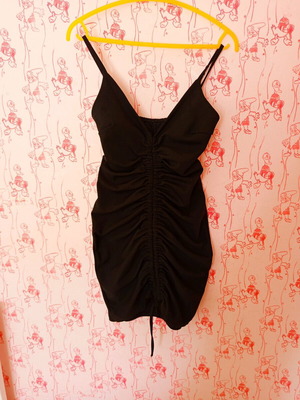 Mini dress with ruching like new, black, size S