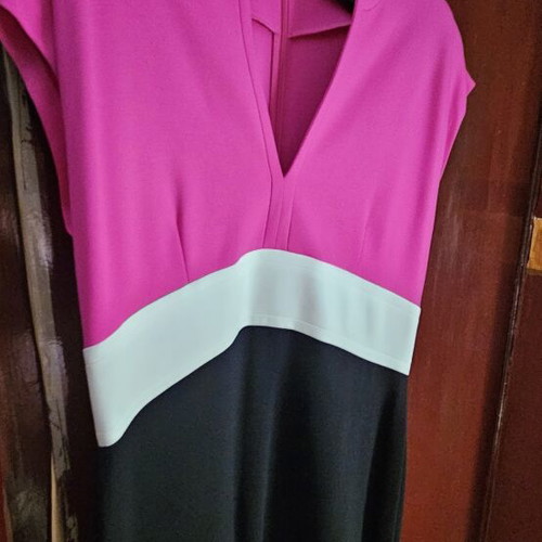 Escada dress like new, black and purple, size L