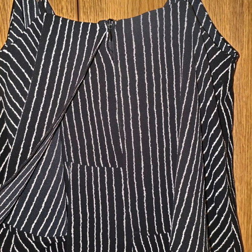 Mango Casual Playsuit striped black and white size S like new