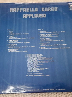 Raffaella Carrà Aplauso LP Chile μεταχειρισμένο, pop