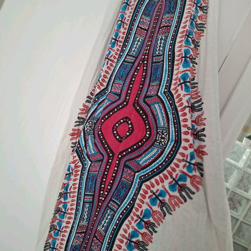 Boho maxi dress like new, multicolored, size S