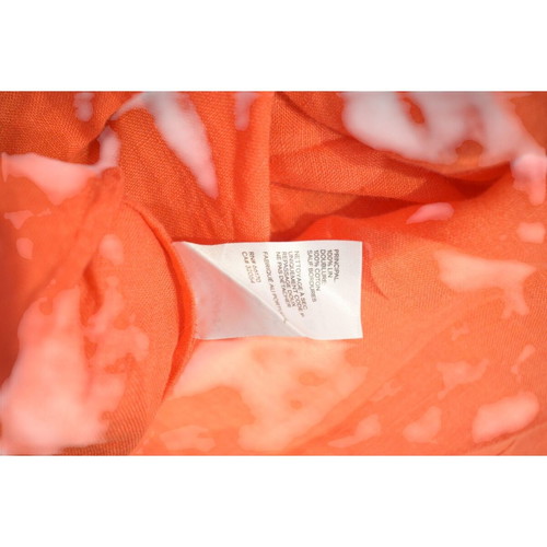 Zimmermann coral linen midi dress with waist cutouts, size 0