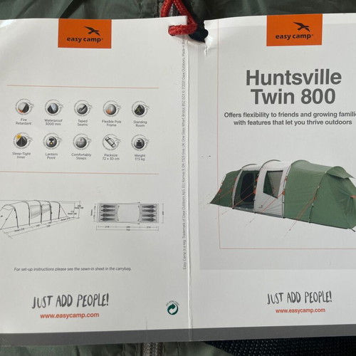 Easy Camp Huntsville Twin 800 Tent new, 8-person, 4 rooms