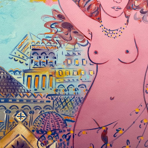 G. Stathopoulos silk screen printing with passepartout like new