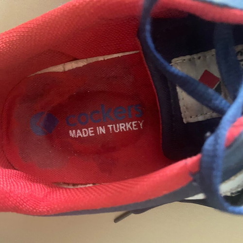 Cockers athletic shoes used, blue and red, size 45
