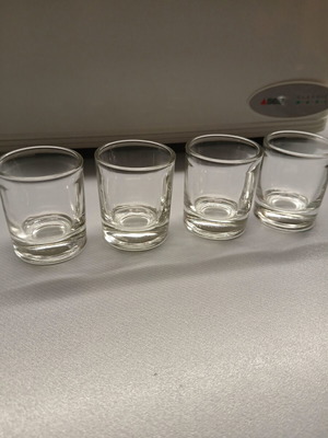 Vintage shot glasses set of 12, thick quality glass