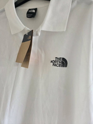 The North Face polo shirt, white, size L, cotton