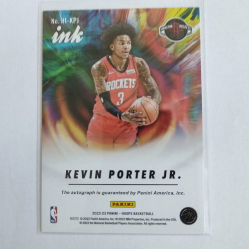 Kevin Porter Jr card with autograph, like new, NBA Panini Hoops 2022-2023