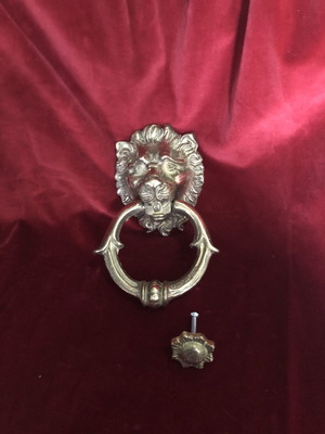 Μπρούτζινο ροπτρο λιοντάρι μεταχειρισμένο