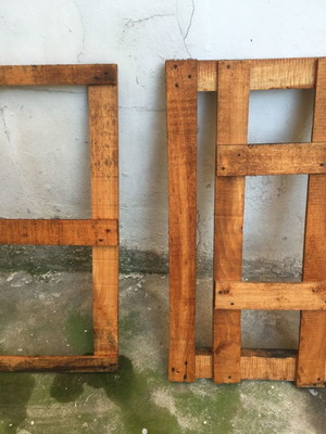 Wooden frames used, set of 2 pieces