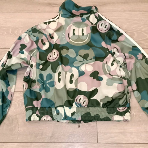 Adidas Originals Contemp Track Jacket used, multicolor with Smiley Print