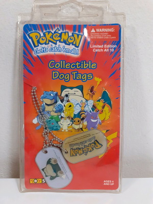 Pokemon collectible dog tags 1999 καινούργιο