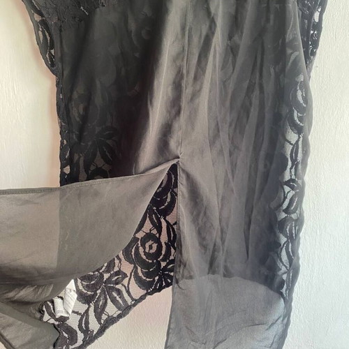 Lace blouse black like new, sexy elegant