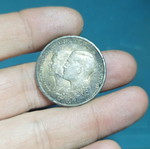 Coin with profiles of Konstantinos II and Anna-Maria used