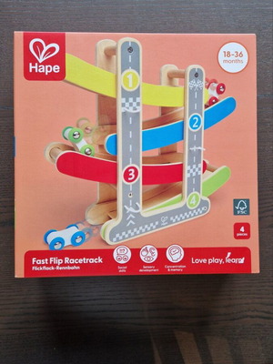 Hape Wooden Car Racetrack New