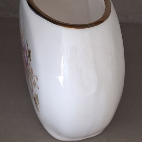 Ceramic set of three pieces with handpainted gold leaf decoration, 1960s
