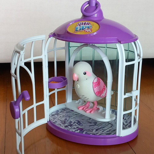 Talking Parrot toy like new with lockable cage