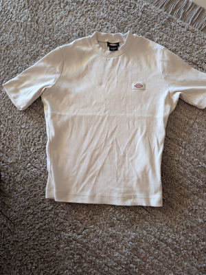 Dickies women's short sleeve T-shirt used, size M, white beige